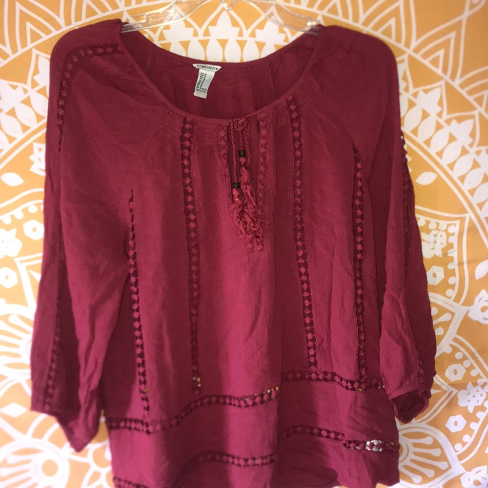 Forever 21 3/4 sleeve blouse